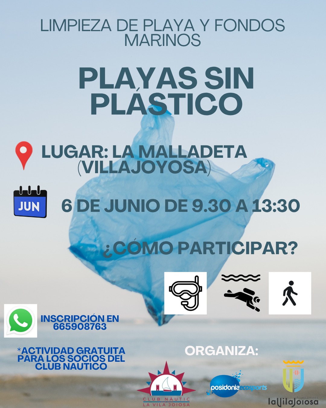 El Club Nàutic La Vila organiza una jornada de limpieza y conservación marina